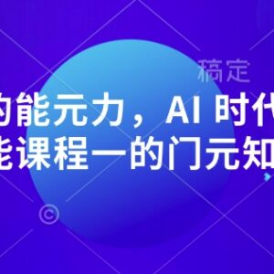 AI时代元能力提升元认知课 底层核心能力高于普通技能课程-雨叶虚拟资源网