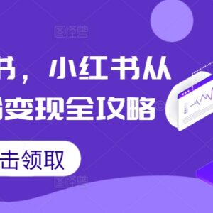 小红书从0到1涨粉变现全攻略 新手运营入门实操指南-雨叶虚拟资源网