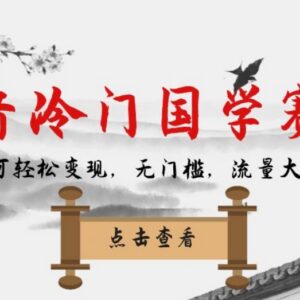 抖音冷门国学赛道运营攻略 无门槛低投入新手也可轻松变现-雨叶虚拟资源网