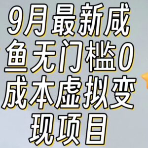 9月最新闲鱼零门槛虚拟资源变现项目 保姆级实操全攻略-雨叶虚拟资源网