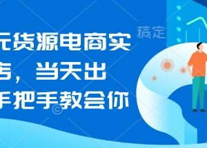 闲鱼无货源电商实操起店教程 手把手教你全流程运营快速出单-雨叶虚拟资源网