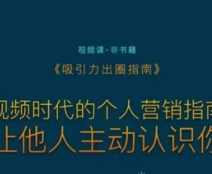 视频时代实用个人营销指南 吸引力打造方法教你让他人主动认识你-雨叶虚拟资源网