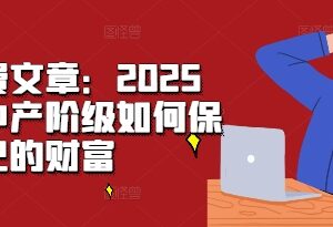 2025年中产阶级财富保卫指南 不同经济周期应对策略-雨叶虚拟资源网