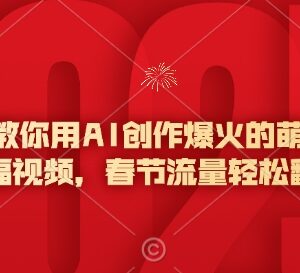 怎么用AI制作萌娃新年祝福视频 5分钟掌握春节涨流量技巧-雨叶虚拟资源网