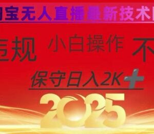 2025年淘宝合规无人直播带货玩法 小白可上手实操变现教程-雨叶虚拟资源网