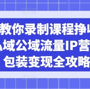 2025录课挣收益全攻略 IP打造及公私域流量变现实操教程-雨叶虚拟资源网