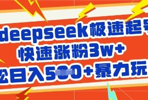 借助DeepSeek运营小红书养生号 极速起号涨粉变现实操教程-雨叶虚拟资源网