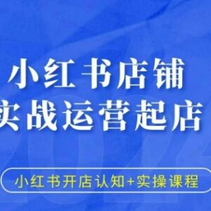 小红书店铺实战起店运营教程 开店认知到实操全流程详解-雨叶虚拟资源网