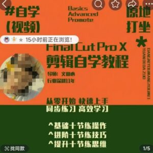 FCPX剪辑系统课 零基础入门到进阶全阶段技能提升教程-雨叶虚拟资源网