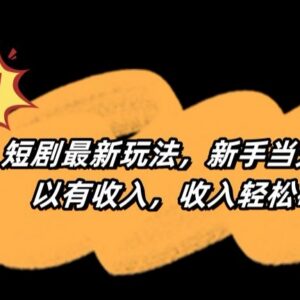 2024各平台短剧最新玩法拆解 零门槛新手操作最快当天可获收益-雨叶虚拟资源网