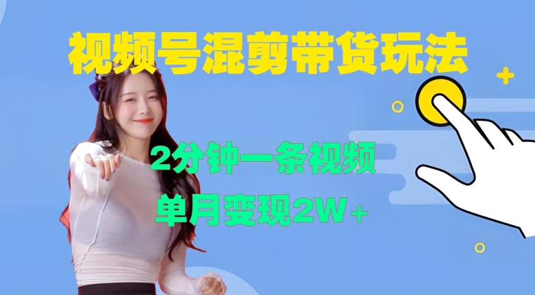 视频号混剪单月变现2W实操玩法 附行业趋势深度付费分析