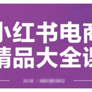 2025年2月更新小红书电商课 全流程掌握运营引流爆单技巧-雨叶虚拟资源网