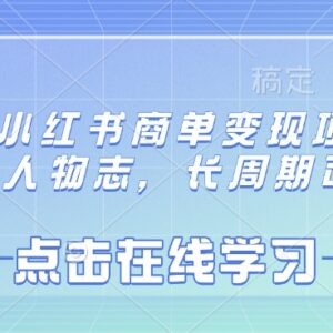 2025最新小红书AI人物志商单变现项目 长周期可做操作全指南-雨叶虚拟资源网