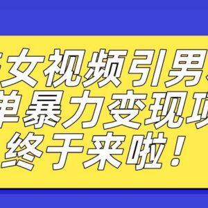 男粉引流变现实操项目详解 新手仅用手机操作可日入500+附资源-雨叶虚拟资源网