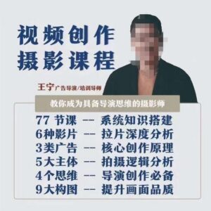 视频创作摄影系统课程 掌握导演思维提升全流程创作能力-雨叶虚拟资源网