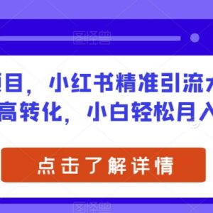 零成本小红书精准引流大学生 私域卖资料高转化副业教程-雨叶虚拟资源网
