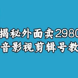 拆解售价2980元的抖音影视剪辑号教程 项目核心优势解析-雨叶虚拟资源网