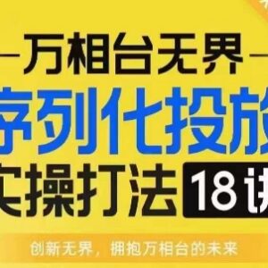 万相台无界序列化投放实操18讲 淘系电商运营推广必修课程-雨叶虚拟资源网