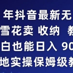 2024抖音无人直播挂小雪花卖编绳教程 小白落地实操指南-雨叶虚拟资源网