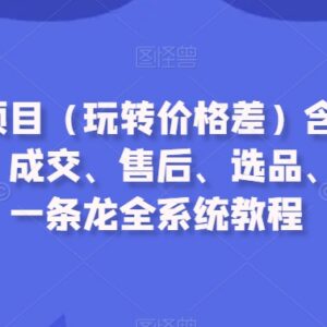 闲鱼电商从0到1实操教程 选品运营售后全环节玩法详解-雨叶虚拟资源网