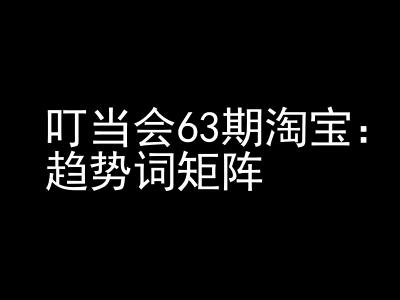 淘宝天猫打爆班第63期高阶教程 趋势词矩阵技术及实操玩法