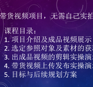 2024小淘纯带货视频项目玩法 无需实拍纯剪辑零门槛可上手-雨叶虚拟资源网