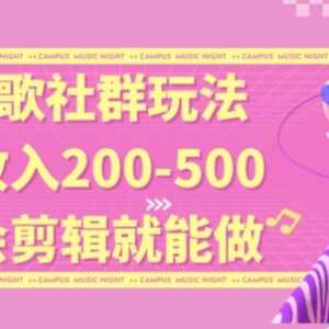 无剪辑基础可做的K歌脱单社群玩法 长期副业可稳定日入三位数-雨叶虚拟资源网