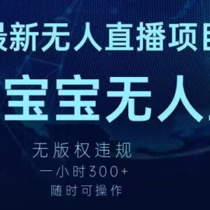 无版权海绵宝宝无人直播项目实操 挂小铃铛单小时收益可达300+-雨叶虚拟资源网