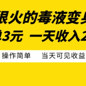 毒液变身特效制作变现全教程 新手低门槛操作当日可见收益-雨叶虚拟资源网