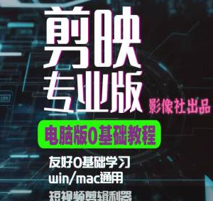 0基础可学剪映电脑版进阶实操 短视频剪辑全流程技巧教程-雨叶虚拟资源网