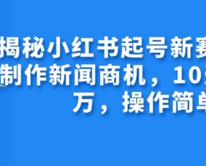 2024小红书AI制作新闻新赛道起号教程 10天涨粉1万操作简单-雨叶虚拟资源网
