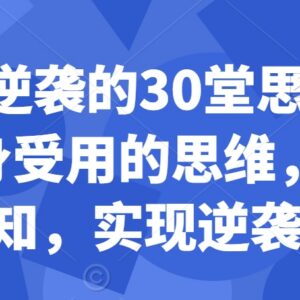 30堂普通人专属思维训练课 提升认知突破局限实现自我逆袭-雨叶虚拟资源网