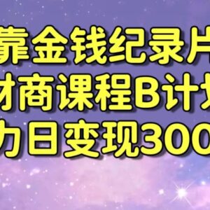2024财经纪录片联合财商课程变现策略 零基础可上手实操教程-雨叶虚拟资源网