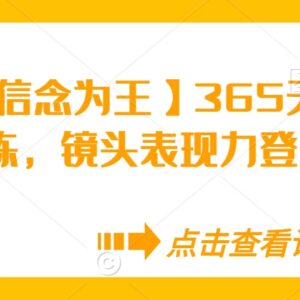 365天保姆级镜头表现力陪练课 抖音口播起号实操教学-雨叶虚拟资源网