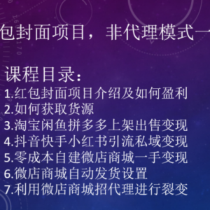 2023红包封面项目实操教程 拒绝代理模式掌握一手赚钱主权-雨叶虚拟资源网