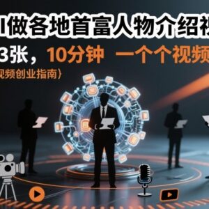 用AI制作各地首富人物介绍视频 低门槛副业10分钟产出可日入300-雨叶虚拟资源网