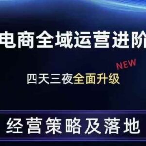 抖音电商全域运营进阶课程 全链路拆解经营策略及底层逻辑-雨叶虚拟资源网
