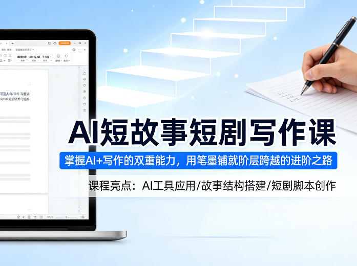 AI短故事短剧写作课 零基础掌握AI+写作技能解锁内容变现路径
