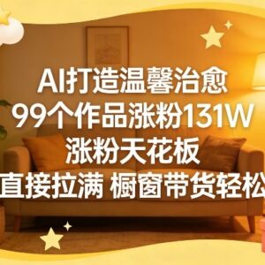 AI制作吉卜力风治愈内容玩法 99个作品涨粉131万可带货变现-雨叶虚拟资源网