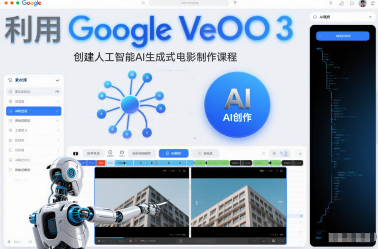 Google Veo 3人工智能生成式电影制作课程 零基础实操入门指南