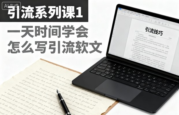 引流软文写作入门系列课 零基础1天学会爆文创作全流程方法