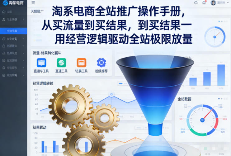 2026淘系电商全站推广操作指南 经营逻辑驱动从买流量到盈利放量