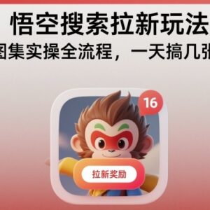 悟空搜索拉新玩法实操全流程 早期风口项目收益及操作指南-雨叶虚拟资源网