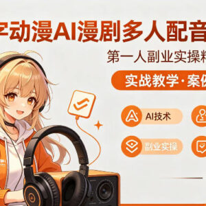 字字动漫AI漫剧多人配音实战课程 全流程教学附案例解析-雨叶虚拟资源网