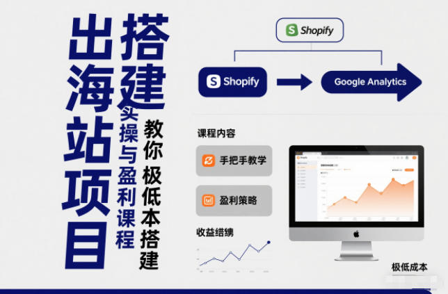 小淘出海站搭建实操盈利课程 极低成本搭建可获被动收益海外站