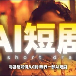 2026年零基础AI短剧制作教程 全流程打造高完播真人感爆款短剧-雨叶虚拟资源网
