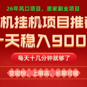 2026年靠谱手机副业推荐 低门槛变现快收益上限高长期稳定-雨叶虚拟资源网