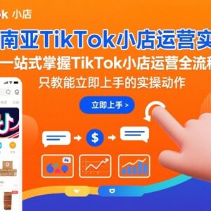 东南亚TikTok小店运营实操教程 从零掌握开店选品全流程-雨叶虚拟资源网