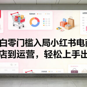 小红书电商小白零基础入门 从开店到运营全流程实操教程-雨叶虚拟资源网