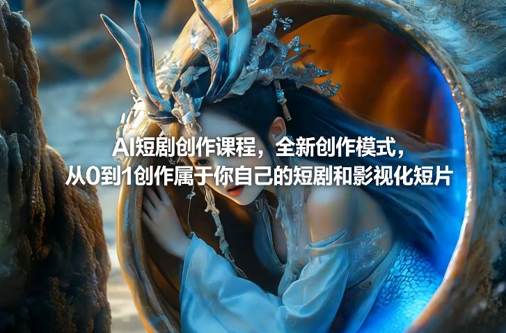 零基础AI短剧创作课程 从0到1打造专属短剧及影视化短片